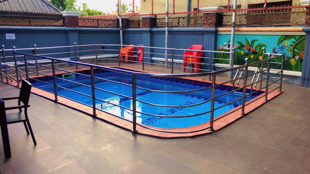 Unwind At the Poolside After The Hard Day's Stress